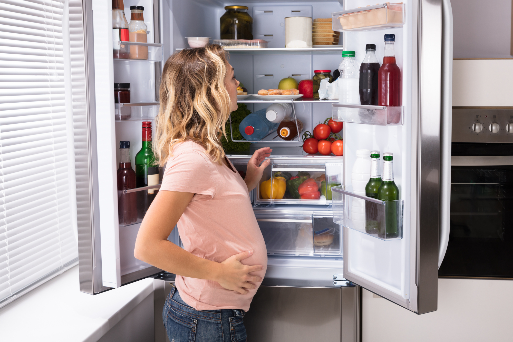 Pregnant Woman Looking For Food